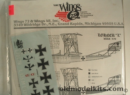 Vac Wings 1/72 Lohner 'L' Flying Boat - Bagged, VW7227 plastic model kit